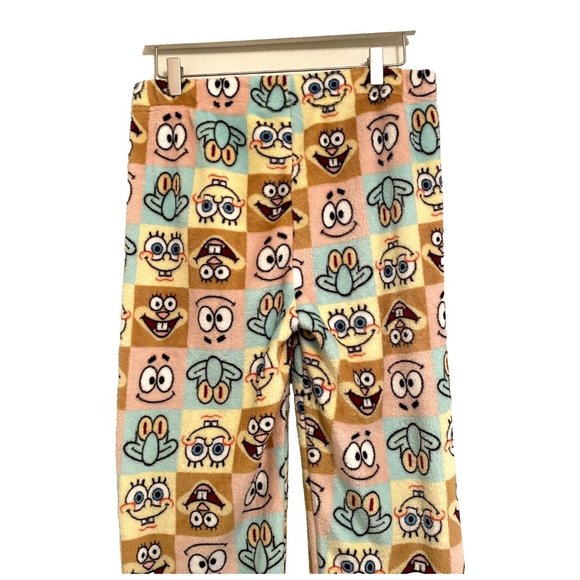 SpongeBob Pajama Pants Cozy Fuzzy Patrick, Squidward, Sandy Soft Lounge PJ Pants - Picture 11 of 15